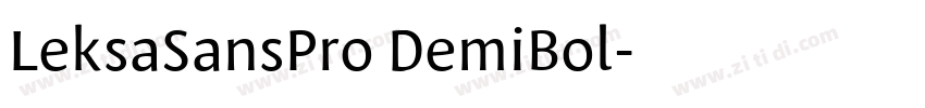 LeksaSansPro DemiBol字体转换